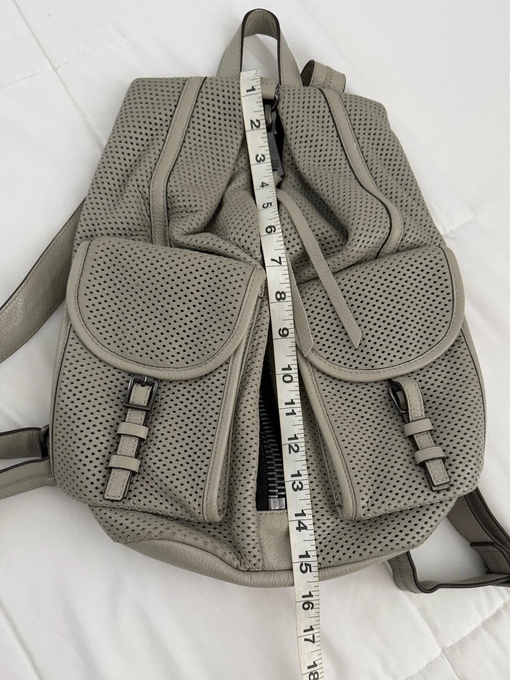 Aimee Kestenberg Leather Cargo Gray Backpack